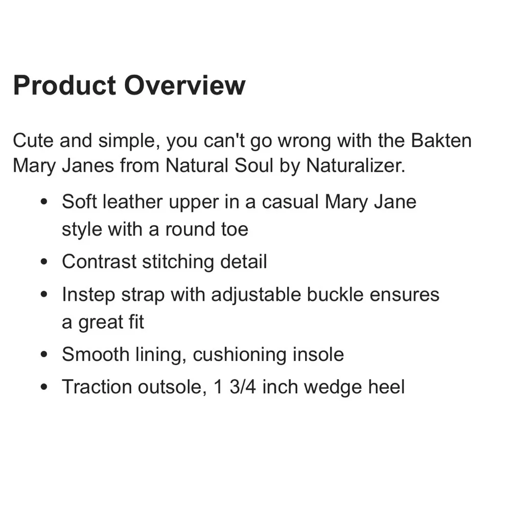 Natural Soul by Naturalizer Bakten Mary Jane Brown Leather Wedges 9 Classic